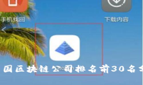 2023年中国区块链公司排名前30名分析与展望